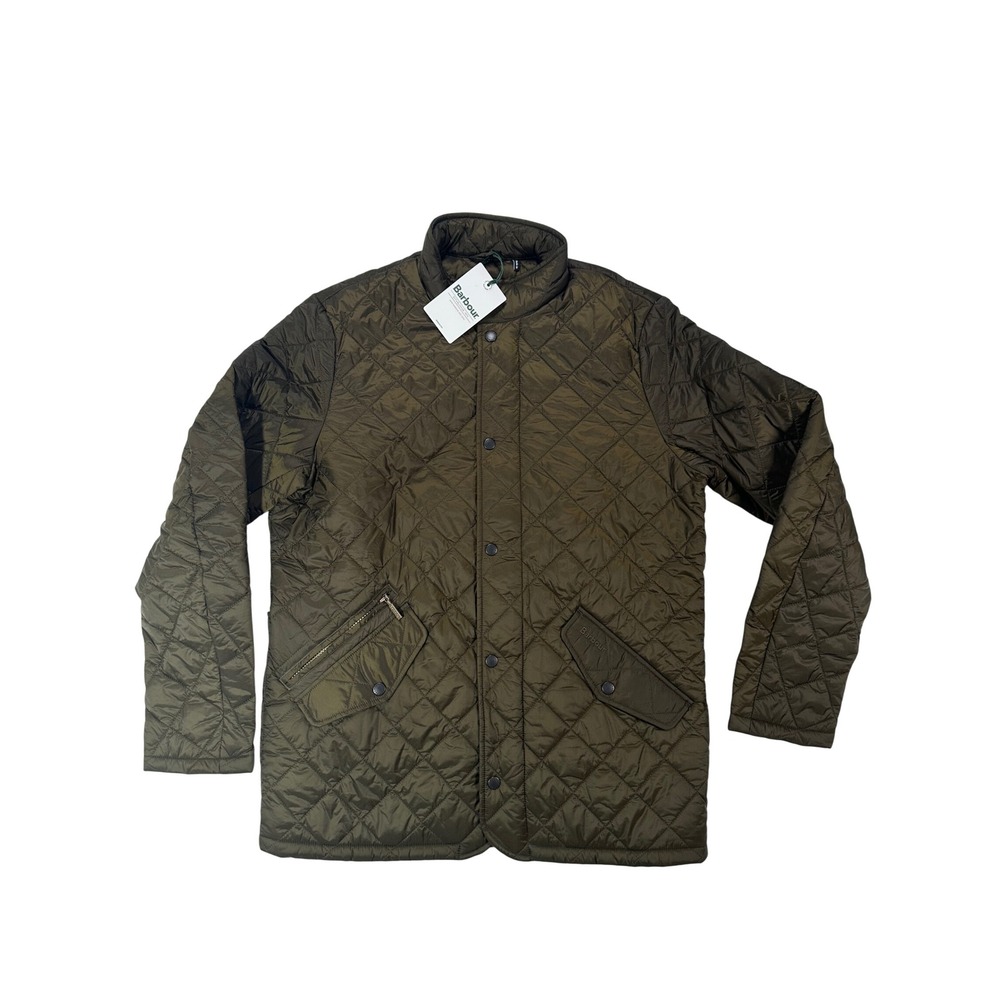 Barbour Chelsea Quilted Jacket Mens Olive Green New With Tags size Medium